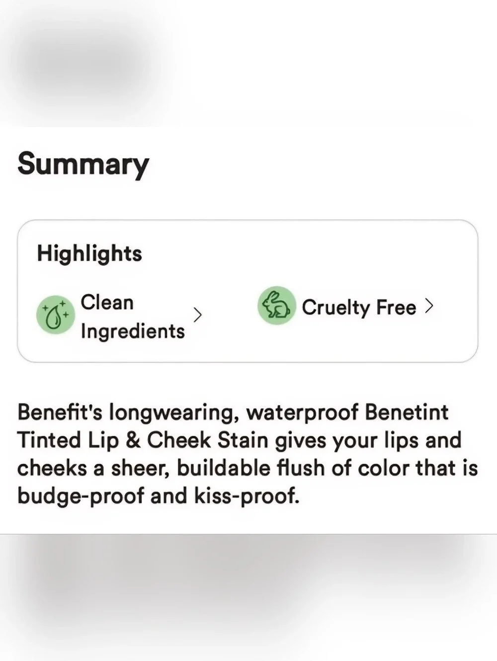 BENEFIT BENETINT ROSE TINTED LIP & CHEEK STAIN.